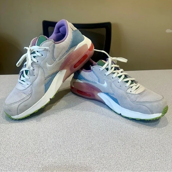 Women Nike Air Max Excee Running Shoes Size 8.5 White Pink Blue Grey CD5432 120 - Picture 4 of 8